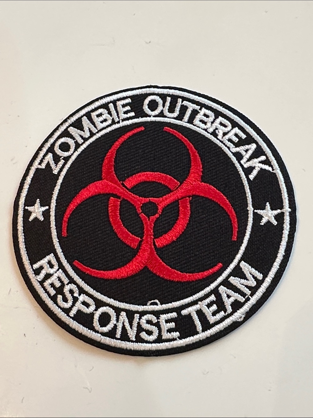 Zombie Outbreak Response Team Patch - Black & Red Embroidered Badge